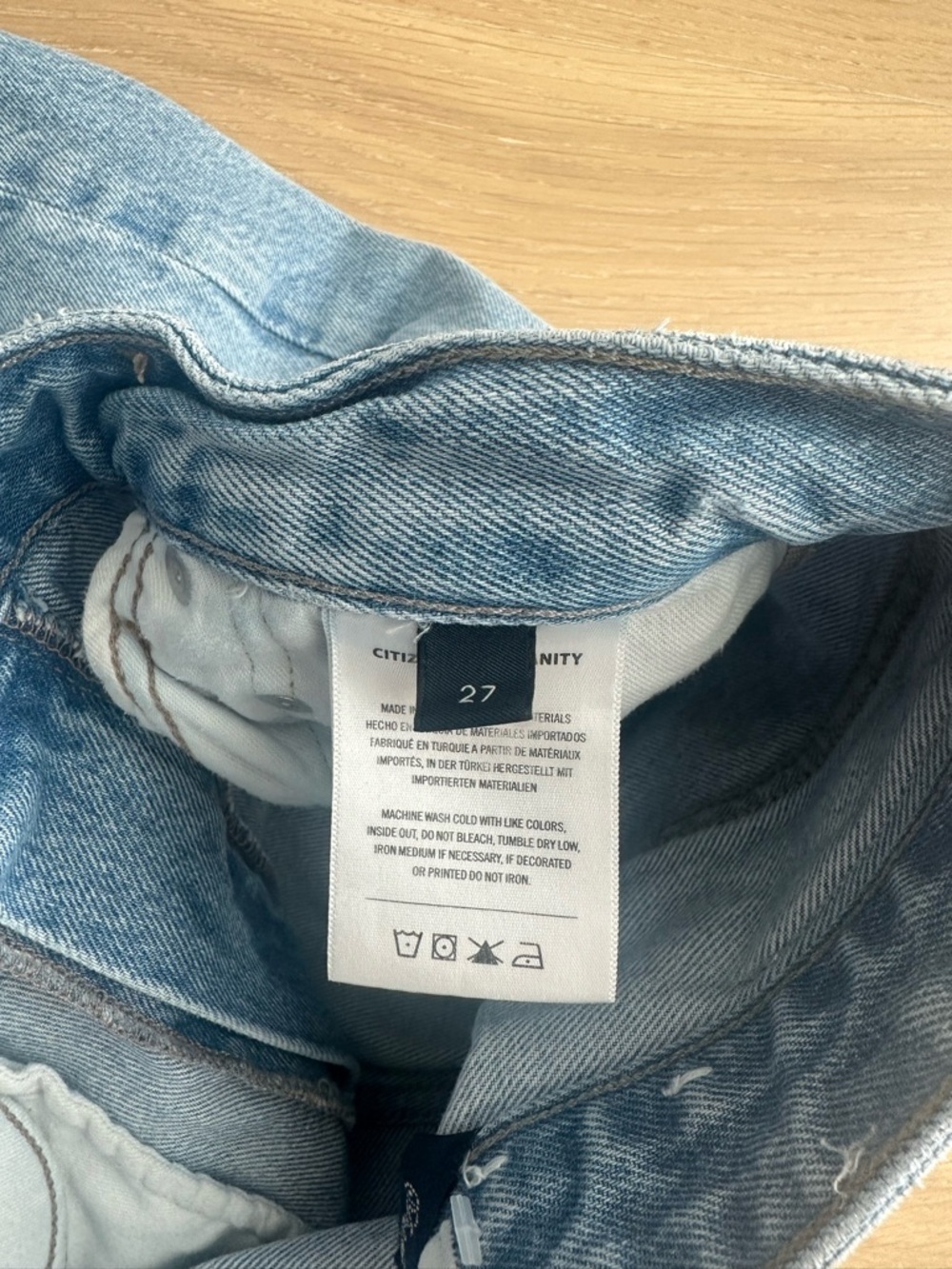 Citizens Of Humanity Zurie Jeans Straight Leg Light Wash High Rise Size 27 - Picture 15 of 16
